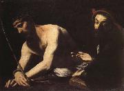 CARACCIOLO, Giovanni Battista Christ Before Caiaphas oil